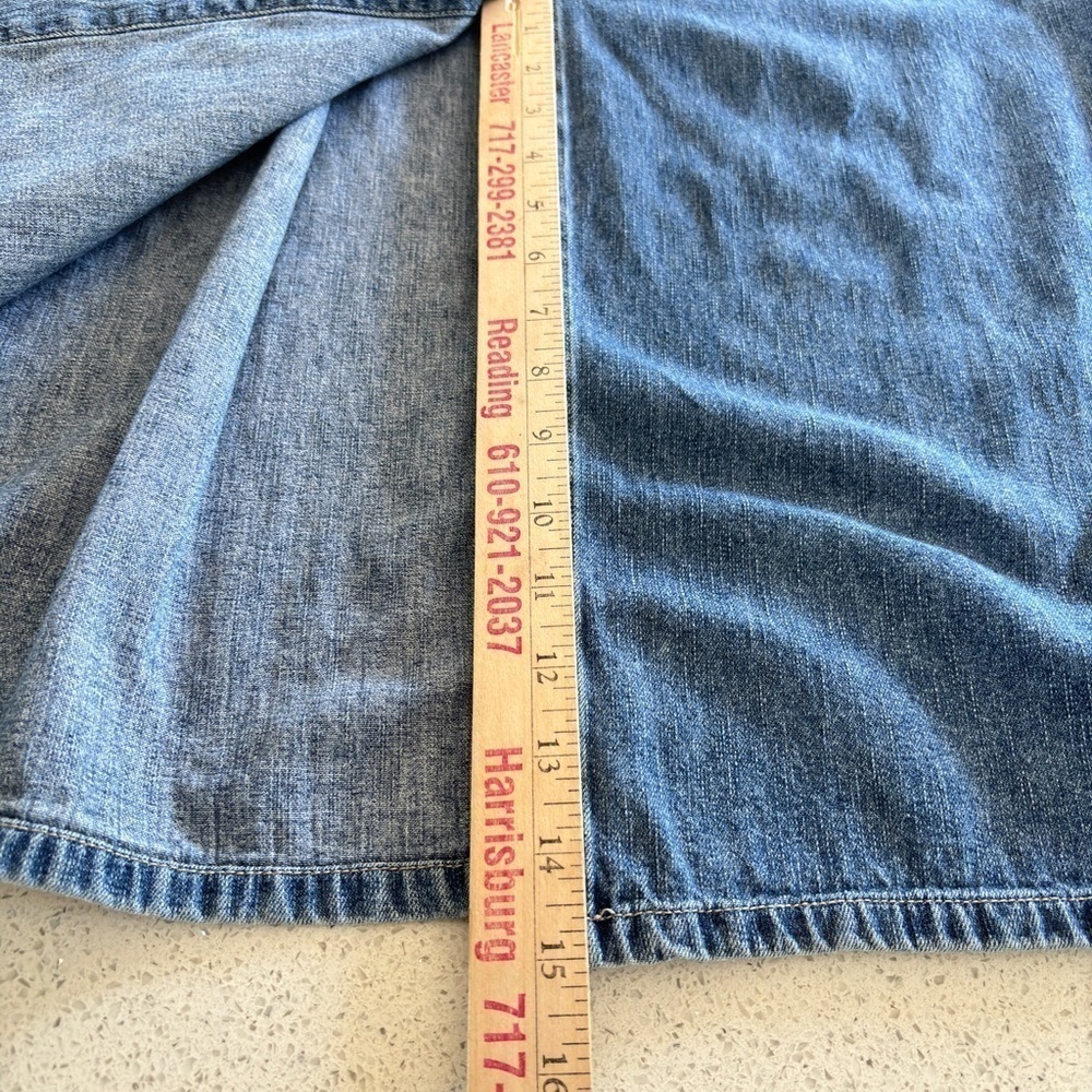 VTG Bill Blass Womens Denim Dress Medium Jumper Sleeveless Maxi Cottagecore 90s - Picture 12 of 16